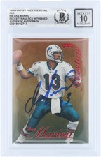 Dan Marino Miami Dolphins Signed '98 Playoff Prestige Retail Red #66 BAS 10 Card