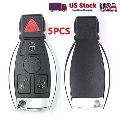 5PCS Smart Key Shell 4 Buttons Fit For Mercedes Benz