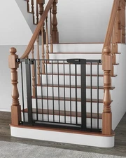 Cumbor 29.7-40.6" Pressure Mounted Baby Gate Auto-Close Stair Safety #R033