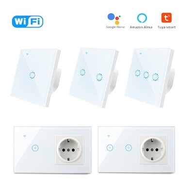 Smart Wandschalter DS-101BW Touch Bedienung WLAN Timer Sprachsteuerung Zuhause
