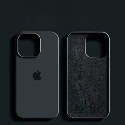 Liquid Silikon Hülle For iPhone 17 16 15 14 13 12 Pro Max Plus Logo Case Taschen