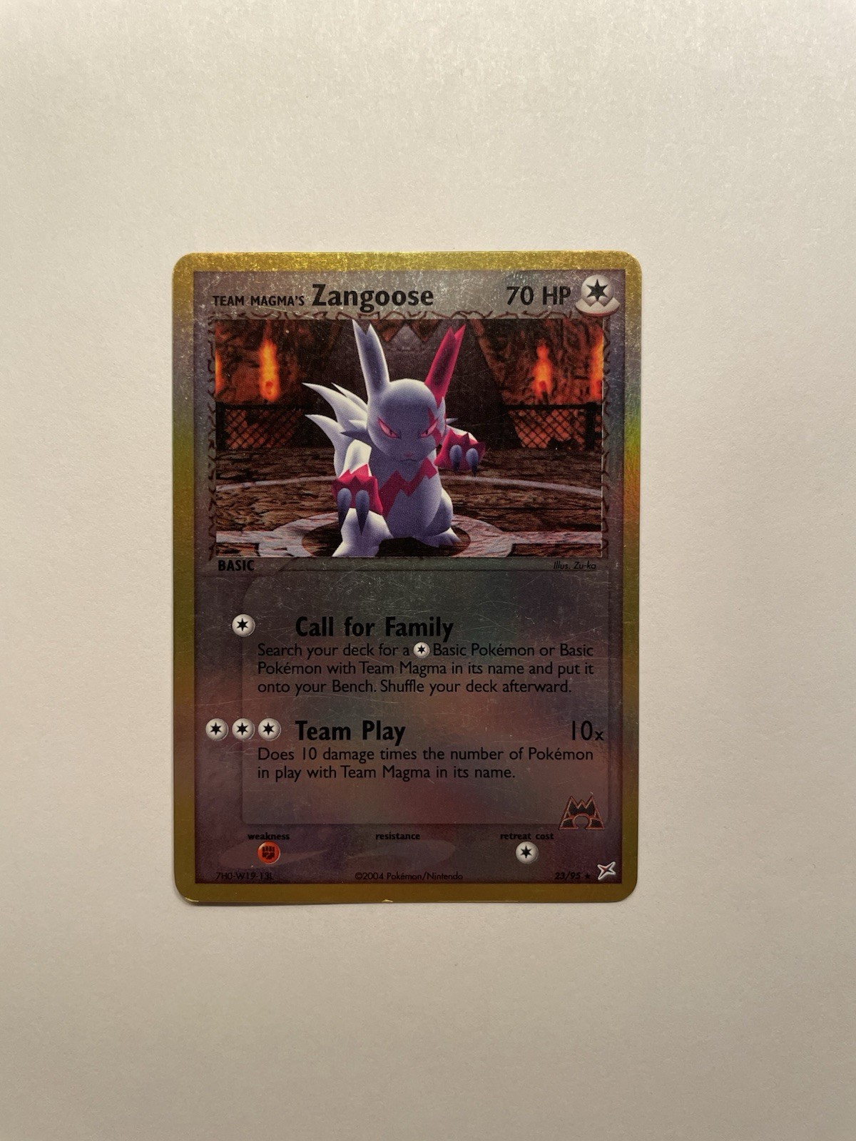 Team Magma's Zangoose 23/95 - Reverse Holo - Team Magma vs Team Aqua - NM