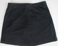 LANDS END Black School Uniform Long Chino Skort Womens 6 NEW