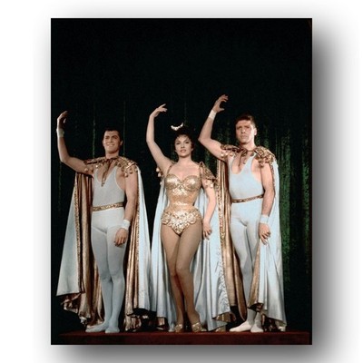 Tony Curtis, Burt Lancaster, Gina Lollobrigida Photo 8x10 Trapeze Film Set 1956