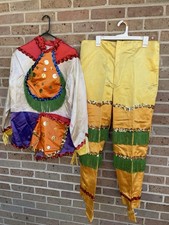 Mardi Gras Ball Member Colorful Costume Vintage Outfit