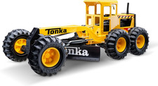Steel Classics Road Grader - Made with Steel Sturdy Plastic, Yellow Toy Constr