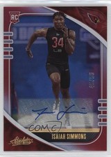 2020 Panini Absolute Rookie Signatures Red Spectrum /50 Isaiah Simmons Auto 2s2