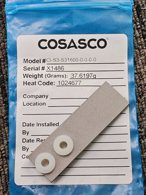 (QTY 2) COSASCO CI-S3-S31600-0-0-0-0: CORROSION 3'' STRIP MILD STEEL