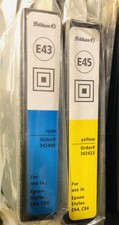 Pelikan Drucker Tinte E 43 Für Epson Stylus C 64, C 84 Farbe Cyan & Gelb 13 ml