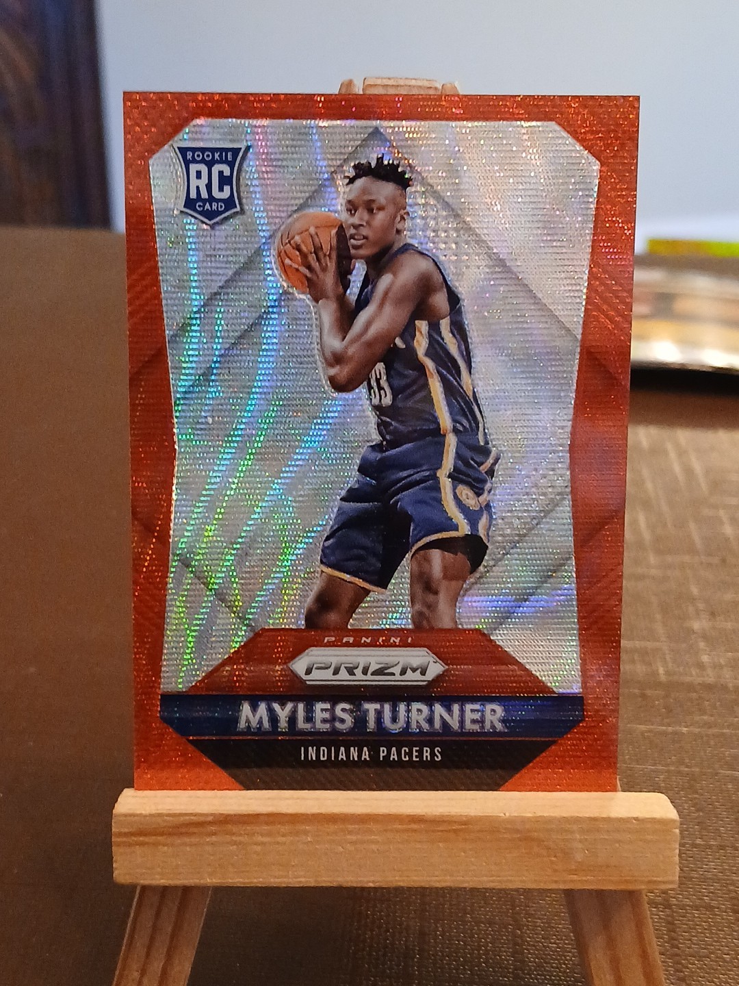 Myles Turner 2015-16 Panini Rookie Red Wave Prizm SP/350 #340 RC LIKE GLASS! 💎