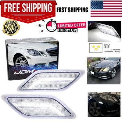 Clear Lens LED Side Markers for Mercedes W212 E-Class - Direct Replacement