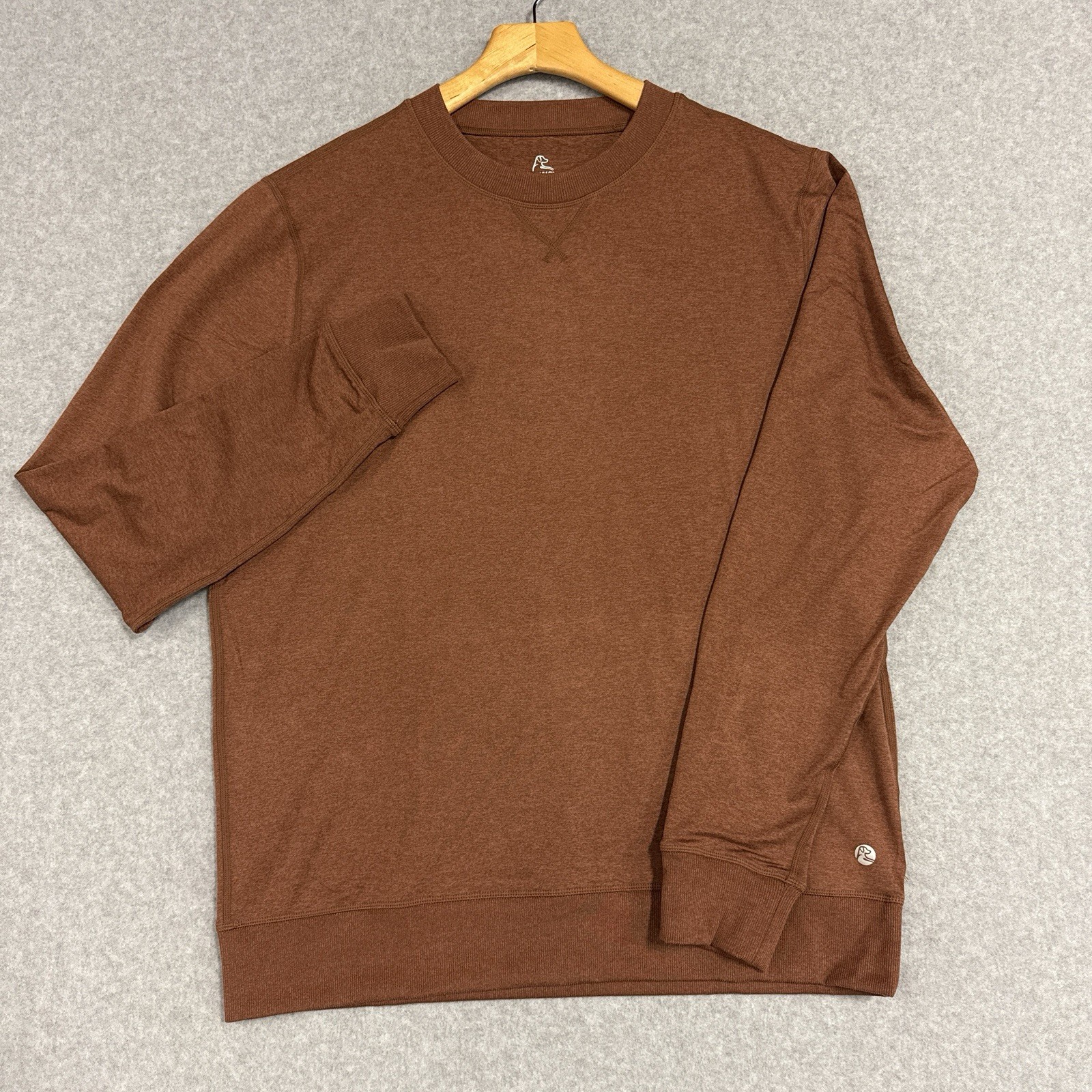 Rhoback Pace Performance Crew Sweatshirt Burnt Or… - image 1