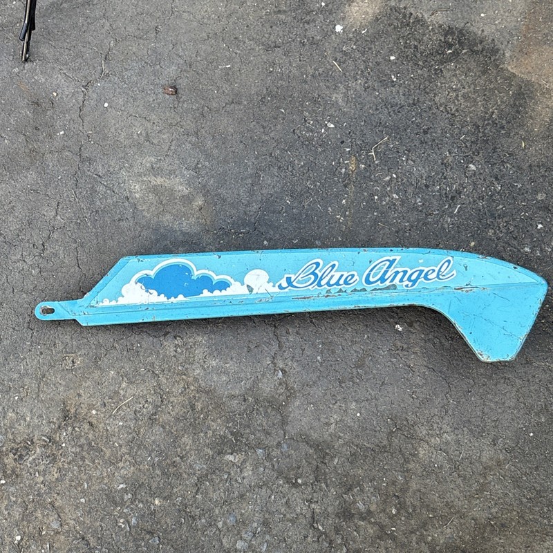 Vintage Blue Metal Bicycle Chain Guard Cruiser Blue Angel Columbia Bike