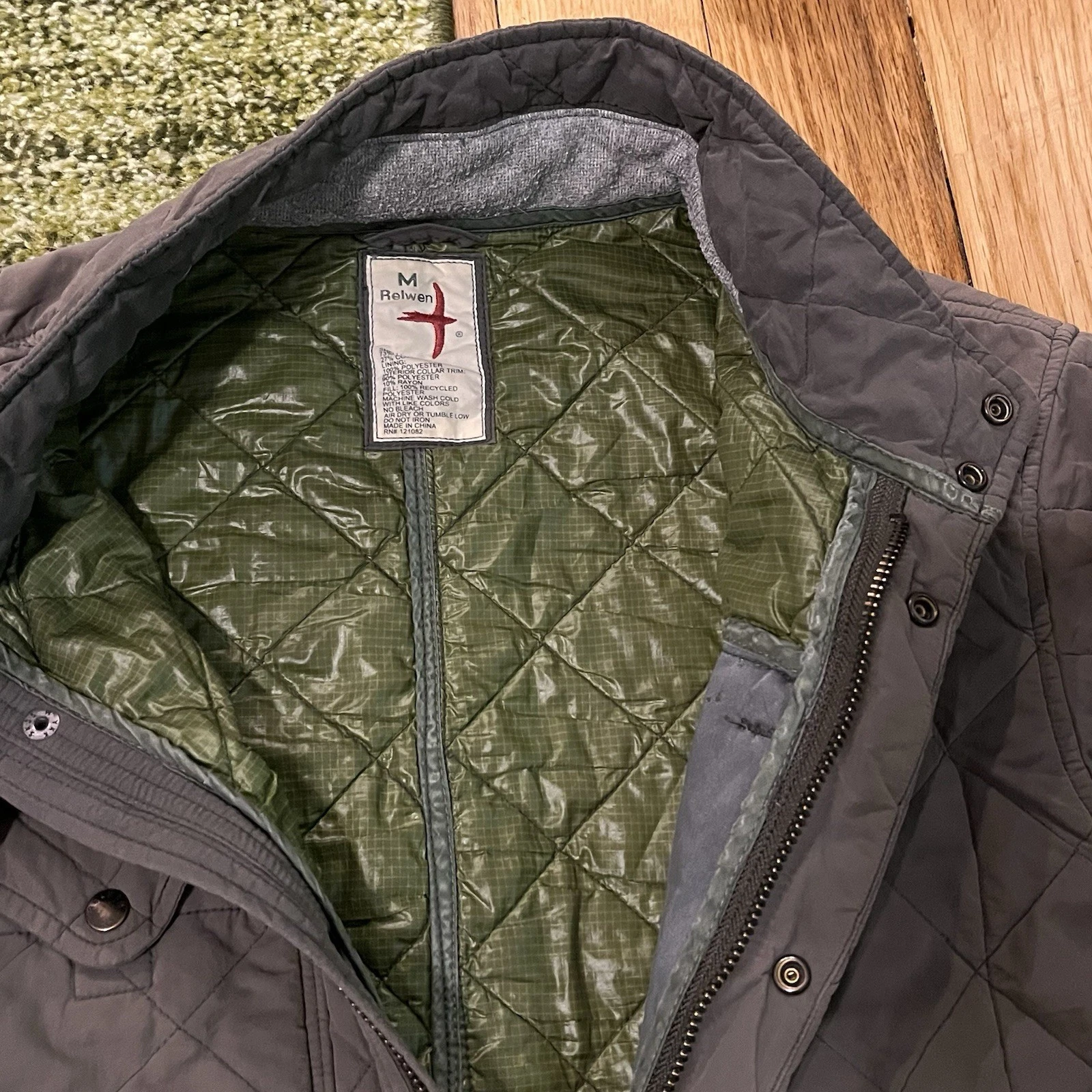 Relwen Jacket Men Medium Quilted Insulated Tanker Huckberry Puffer Hiking image 9