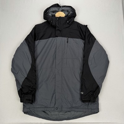 L.L.Bean Jacke Mantel Parka schwarz grau tek wasserdicht Primaloft Kapuze Herren Large