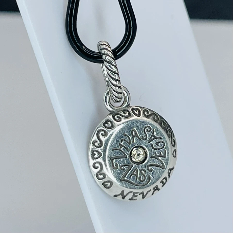 Brighton “VIVA LAS VEGAS” Ruleta Rueda Dije Nevada Viaje Casino Joyería Foto 4 de 4