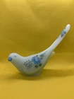 New ListingVtg Fenton Blue Satin Song Bird Of Happiness Blue Flowers HP Beth Thornton