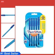 Ballpoint Pen Fine Point 0.7 mm Blue 5 Count Smooth Writing Ink For Office