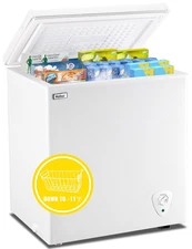 5.0 Cu.ft Compact Chest Deep Freezers with Removable Storage Basket and 7 Temp C