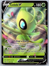 Celebi V 001/202 Holo Ultra Rare Sword & Shield Pokemon Near Mint