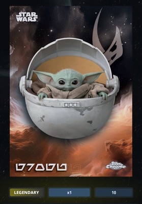 Star Wars Card Trader Aurebesh Grogu 10cc