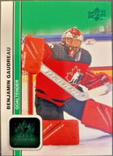 2023 Upper Deck Team Canada Juniors #13 Benjamin Gaudreau Rookie ePack Green SP