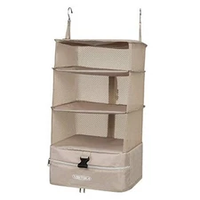  Portable Hanging Travel Shelves Bag Packing Cube Organizer Large Beige-l