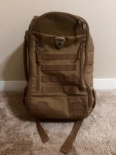 TBG Tactical Baby Gear Daypack Diaper Bag Backpack Brown ~ Used