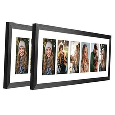8x26 Collage frame with 6 Openings 4X6 Pictures, 8x26 - 6 open 4x6 Black