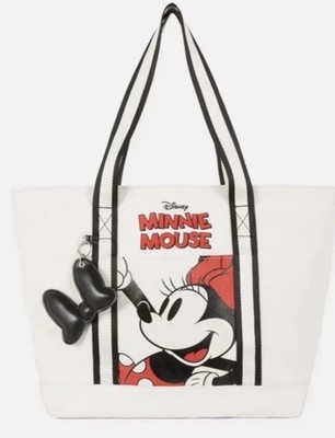 Disney Minnie Mouse Zip Top Shopper Tote Bag {17 x12 } *Primark*-NEW