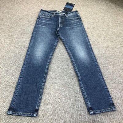 New Soorty Apocalypse ZW Jeans Mens 32x32 Blue Med Wash Straight Stretch Denim