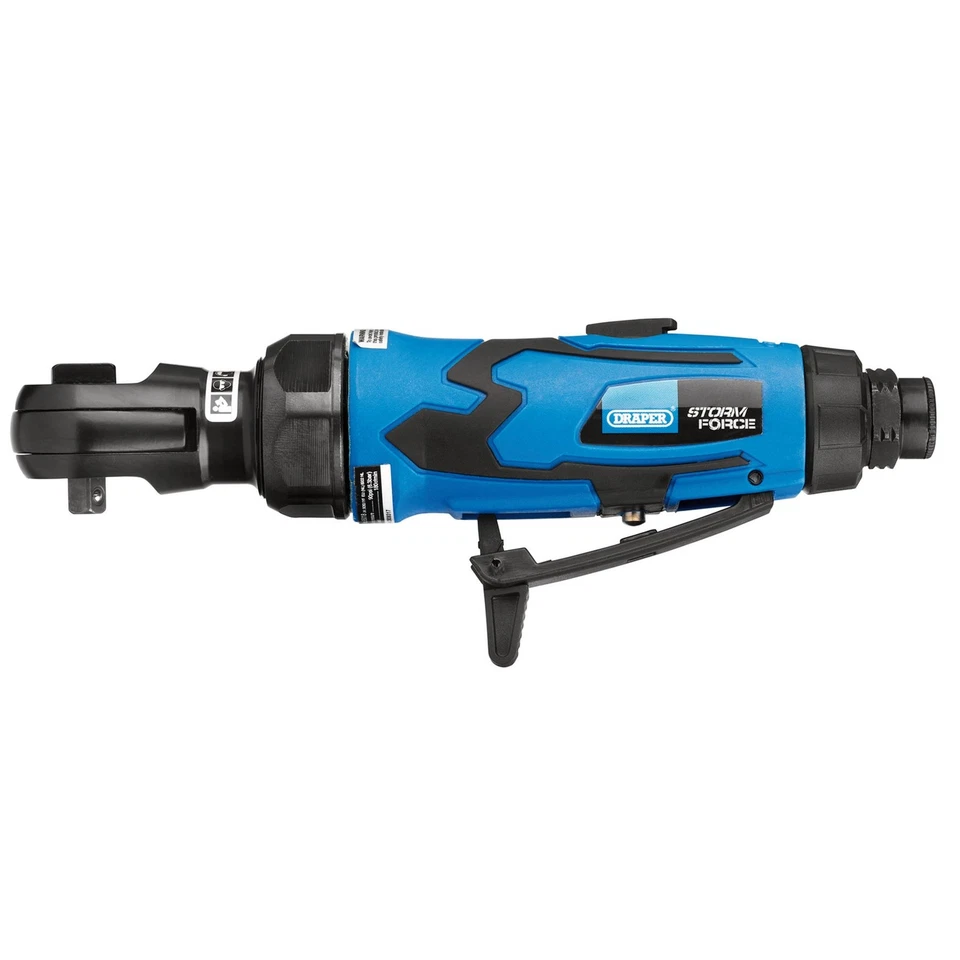 Draper 1/4"D Storm Stubby Air Ratchet bajo ruido par 27Nm 20 ft/lb 65018 Foto 2 de 2
