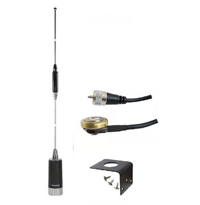 Dual Band Antenna UHF VHF With L-bracket Hole Mount PL259 For HAM Mobile Radio