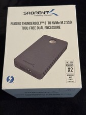 SABRENT Rugged Thunderbolt 3 to NVMe M.2 SSD Tool-Free Dual Enclosure EC-T3DN 