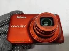 Nikon COOLPIX S6500 Orange Compact Digital Camera 12x Zoom 16MP - BUNDLE TESTED  
