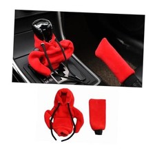 Car Gear Shift Hoodie Handle Cover, Fashionable Vehicle Handbrake Gear Red