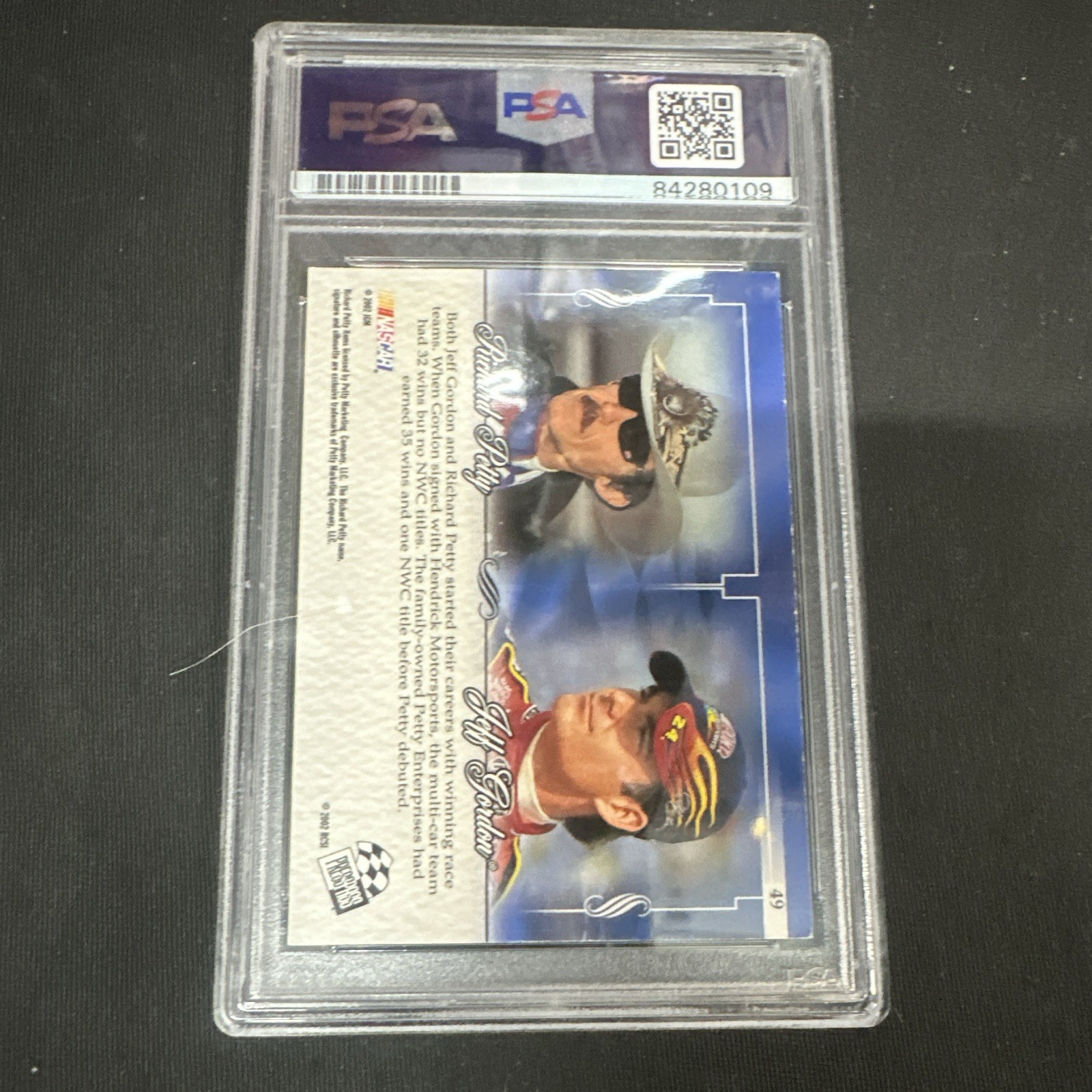 Press Pass 2000 Richard Petty Gold Zone #49 Hard Signed Auto PSA/DNA 84280109 view 3