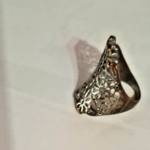 Wide Artisan Statement Ring Openwork Design Estat… - image 3