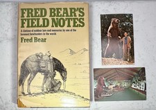 Fred Bear’s Field Notes 1976 1st Edition Signed by Fred Bear +2 Postcards Rare