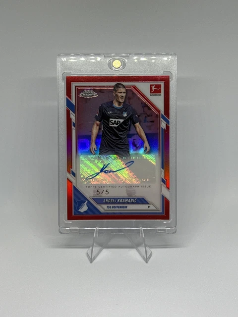 Andrej Kramaric Topps Chrome Red Refractor AUTO 5/5 Bookend Hoffenheim Rare