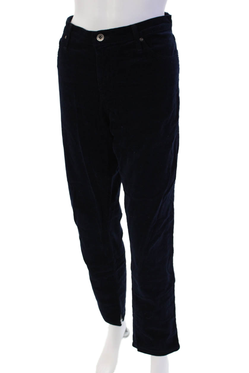AG Adriano Goldschmied Womens Cotton Corduroy Slim Fit Jeans Blue Size 32 thumbnail 2