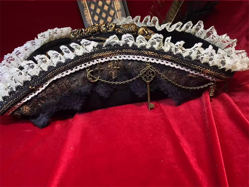 Piratas del Caribe Poleado Sombrero Pirata Gorra Halloween Tocado Accesorios Juegos con disfraces Foto 4 de 4