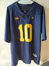 Jordan Michigan Wolverines Brady 10 NCAA Football Jersey Unisex XL Navy