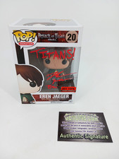 Funko Eren Jaeger #20 AOT Hot Topic Pre-Release Signed Bryce Papenbrook COA Read