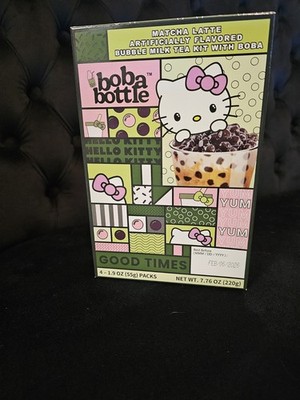  Hello Kitty Boba Bottle Matcha Latte.  Bubble Milk Tea KIT.