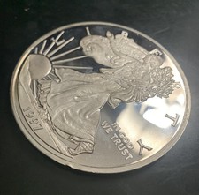 1997 WASHINGTON MINT HALF POUND EAGLE   7.3 TROY OZ .999 PURE SILVER  107.55 per troy oz