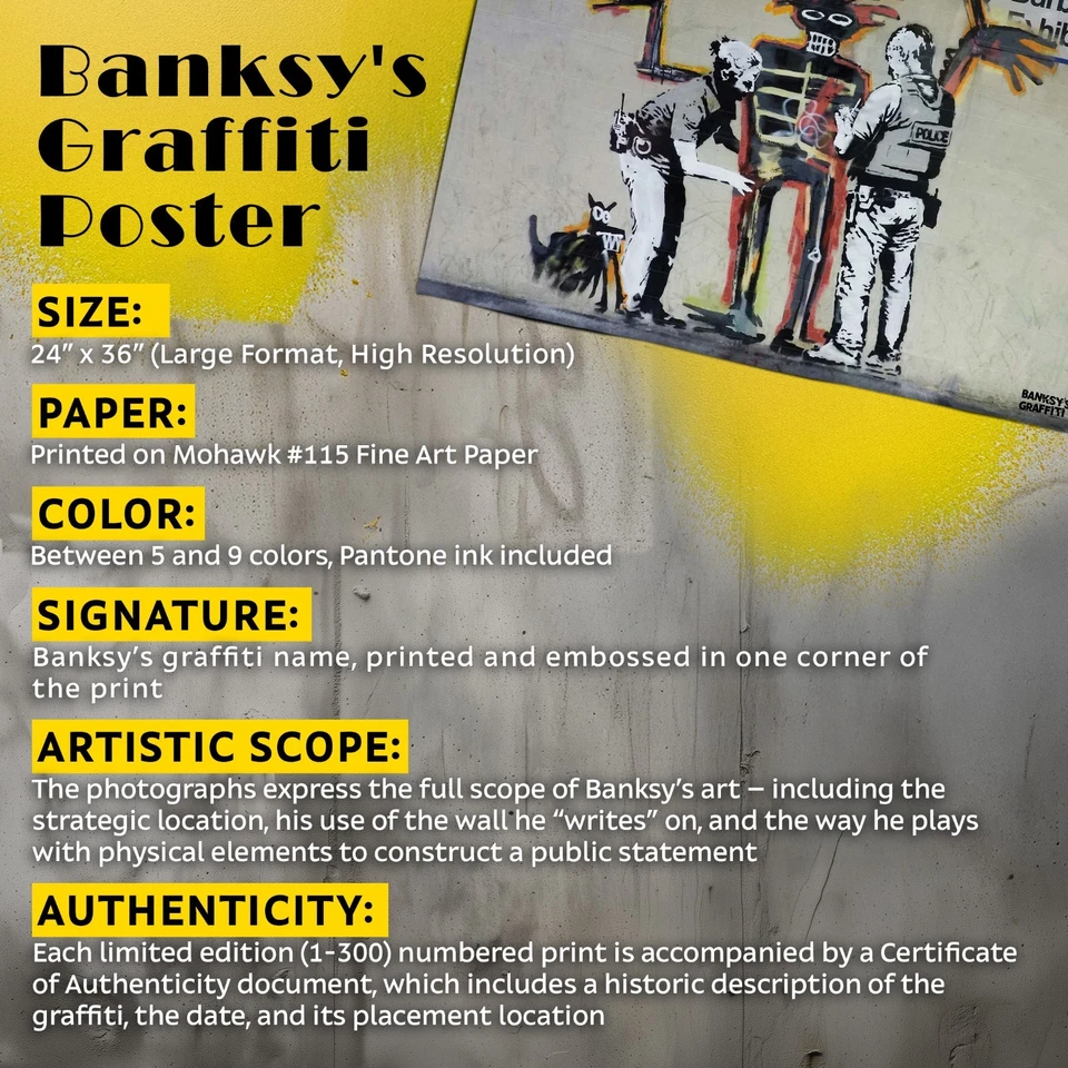 Banksy's Graffiti | Barbican Man 24x36" (Horizontal) Art Print | Limited Edition - Image 4 of 4