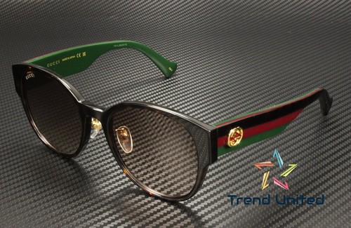GUCCI GG1304SK 002 Round Oval Panthos Havana Brown 56 mm Women's Sunglasses