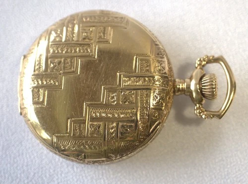 14K Antique Lady Elgin Pendant/Pocket Watch 1912 Hunter Case 15jw Runs