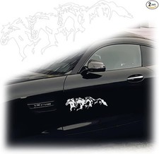Decor Running Horse Sticker Decal, 2PCS Window Sticker for Vehicl Color: White